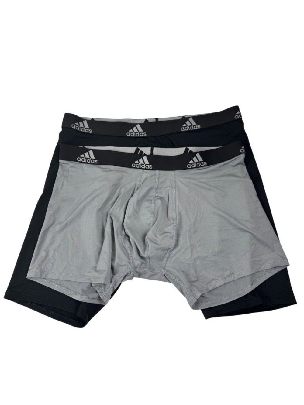 adidas NWOT Size XL 2 Pack Performance Boxer Brief Trunk Black Gray Quick Dry